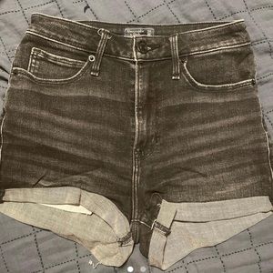 Abercrombie & Fitch Black Denim Shorts